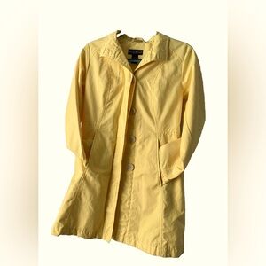 Eddie Bauer yellow XS lightweight A-line spring trench coat jacket